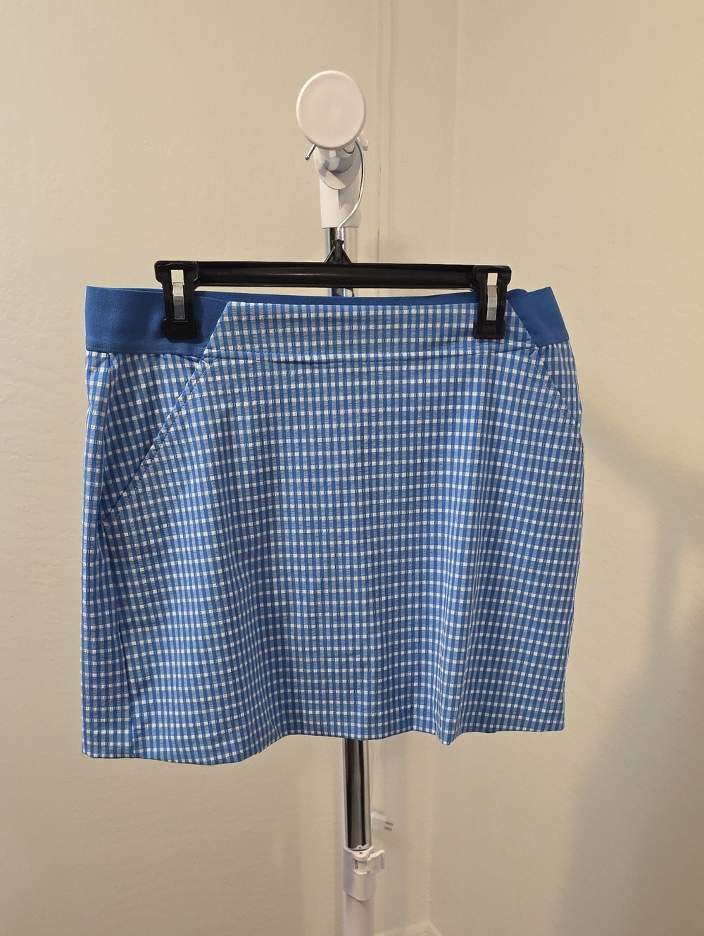 Lilly Pulitzer Blue and White Gingham Skort
